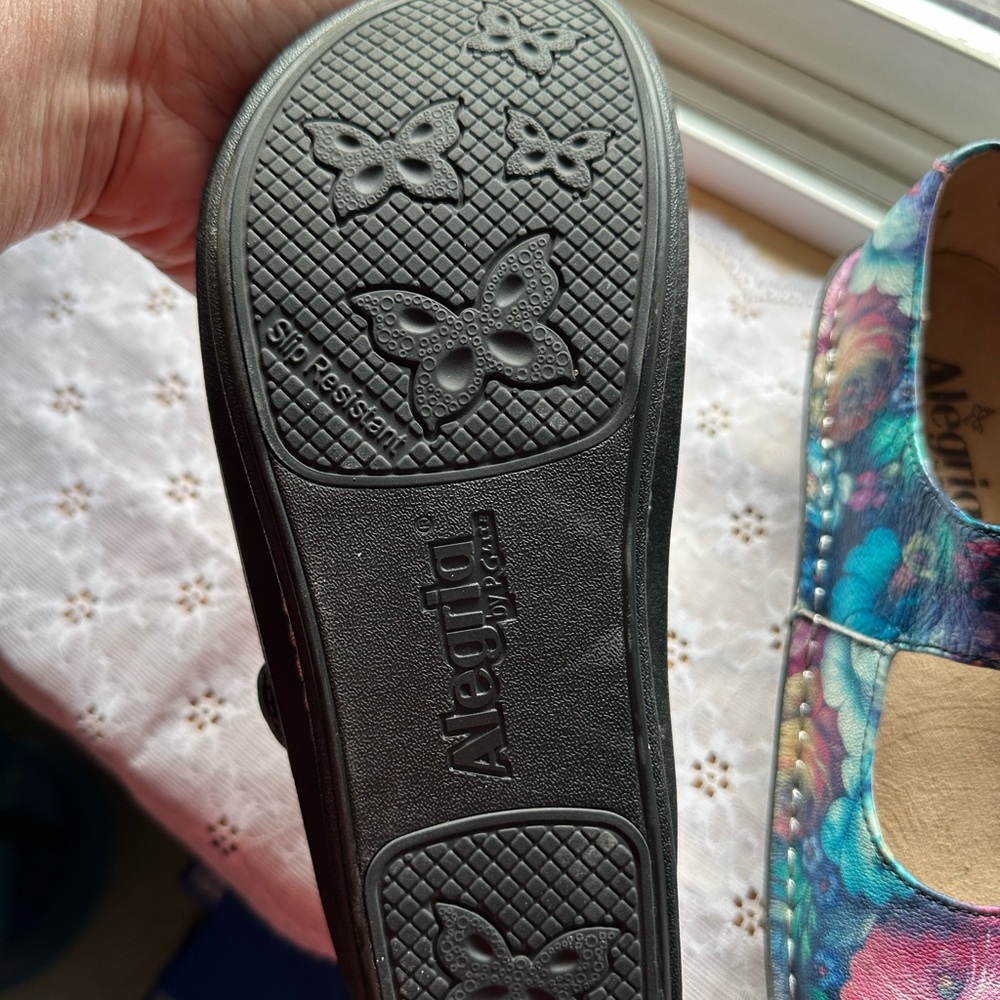 Alegria Floral Mary Jane Shoes - Blue and Pink - Picture 5 of 5